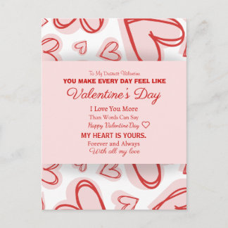 Cartão Postal Romantic Personalized Valentine's Day Card