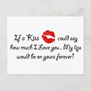 Cartão Postal Romântico Beijo Citação Beijando Citação Romance