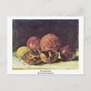 Cartão Postal Romãs Por Courbet Gustave