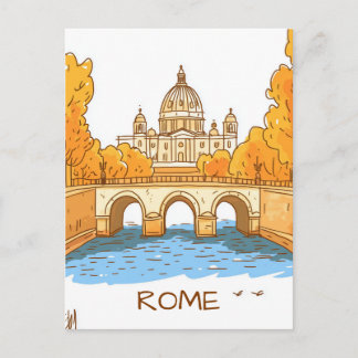 Cartão Postal Rome Italy Travel
