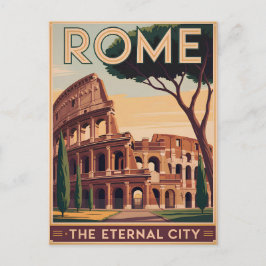 Cartão Postal Rome Italy vintage