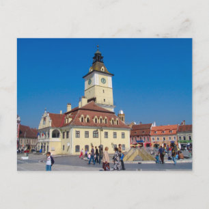 Cartão Postal Romênia, Brasov, Praça principal da cidade
