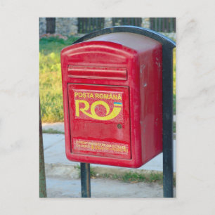 Cartão Postal Romênia, caixa de Posto