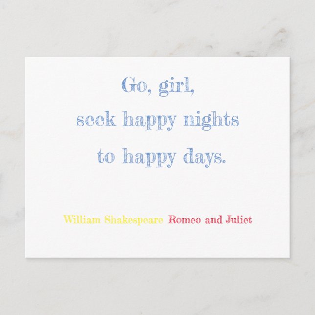 Cartão Postal Romeu e Julieta (Frente)