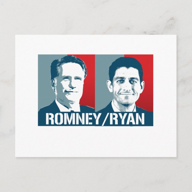 CARTÃO POSTAL ROMNEY RYAN ART (Frente)