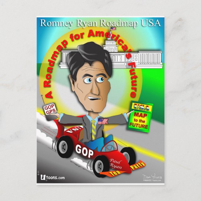 Cartão Postal Romney Ryan Roadmap (Frente)