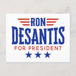 Cartão Postal Ron DeSantis para Presidente - Campanha