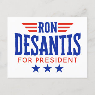 Cartão Postal Ron DeSantis para Presidente - Campanha