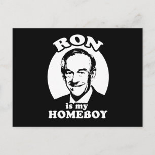 Cartão Postal Ron Paul é meu ficar em casa