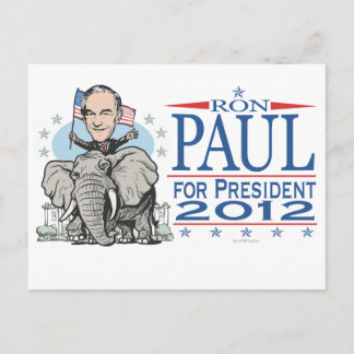 Cartão Postal Ron Paul Mascote do Partido Republicano 2012