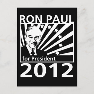Cartão Postal Ron Paul Para Presidente 2012