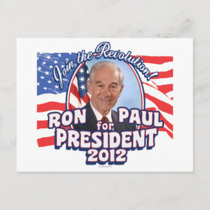 Cartão Postal Ron Paul President 2012