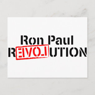 Cartão Postal Ron Paul Revolution Continua