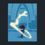 Cartão Postal Ron Weasley Patronus Painting<br><div class="desc">Step into the Wizarding World with this dynamic Ron Weasley design, capturing a powerful moment of magic in motion. Ron is mid-cast as a luminous Patronus bursts forward in a brilliant sweep of light. The glowing spell contrasts beautifully with the cool blue tones of the castle interior, creating a striking,...</div>
