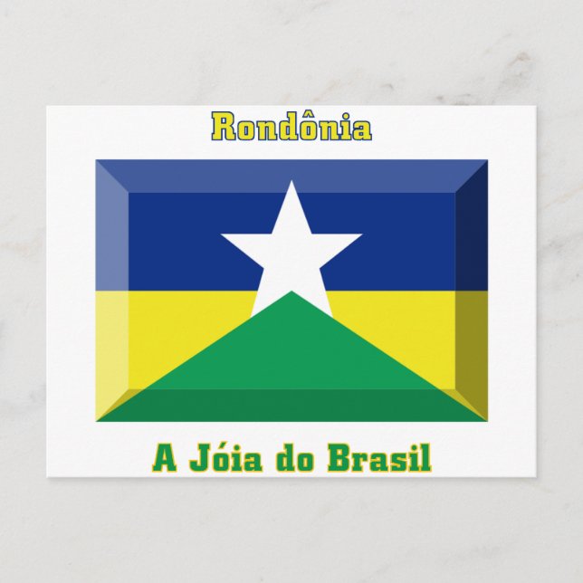 Cartão Postal Rondônia Flag Gem (Frente)