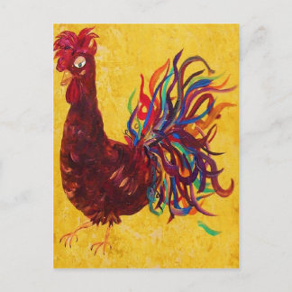 Cartão Postal Rooster DeColores