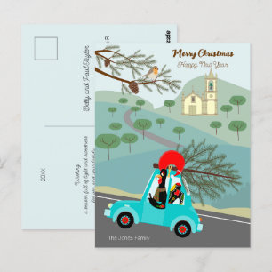 Cartão Postal Rooster Português de Natal