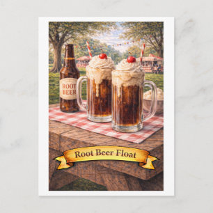 Cartão Postal Root Beer Float (Série de Comida Americana)