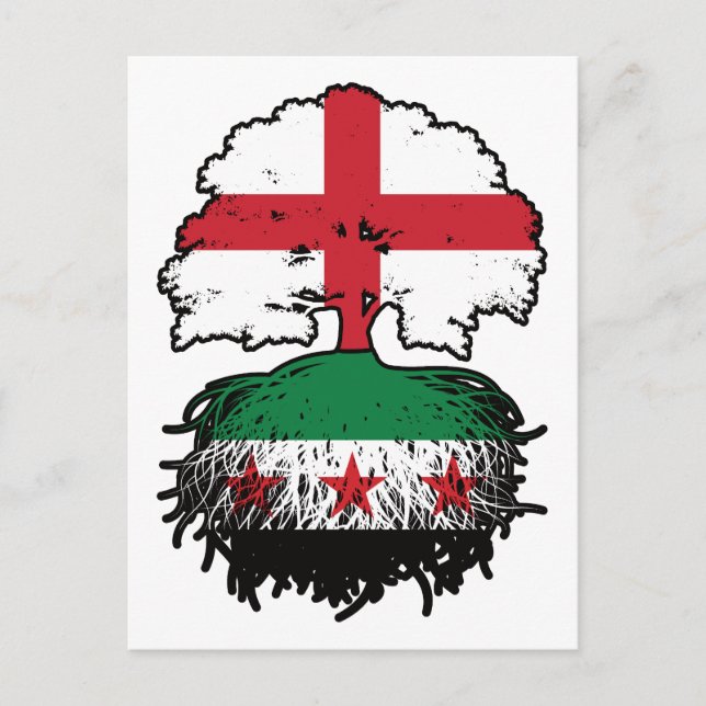 Cartão Postal Roots & Crown: England–Syria Tree (Frente)