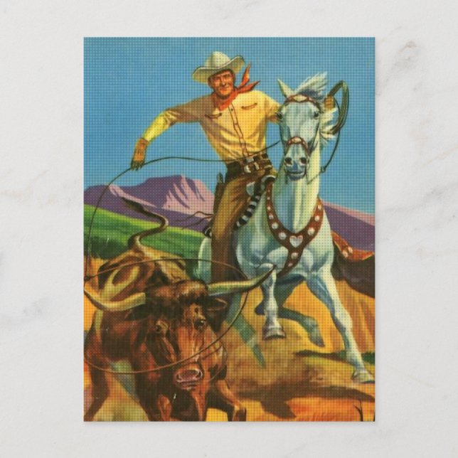 Cartão Postal Roping a Steer (Frente)