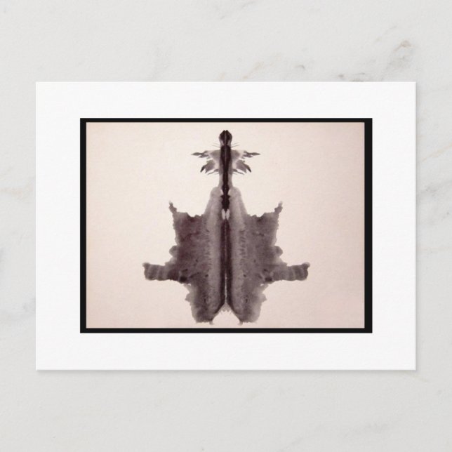 Cartão Postal Rorschach Inkblot 6.0 (Frente)