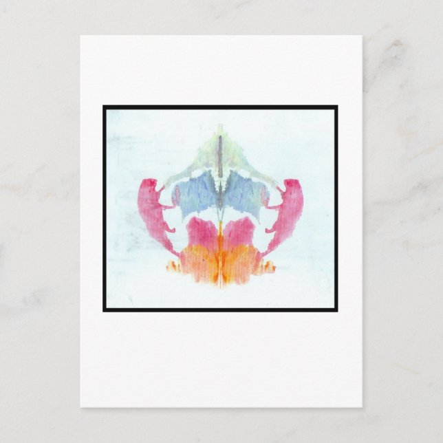 Cartão Postal Rorschach Inkblot 8.0 (Frente)