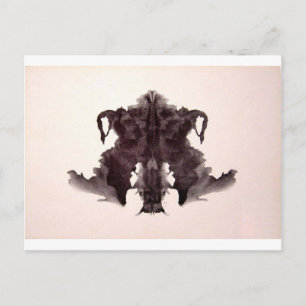Cartão Postal Rorschach Test Ink Blots Plate 4 Pele Animal