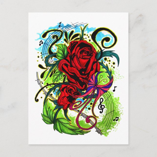 Cartão Postal Rosa (Frente)