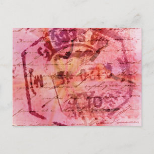 Cartão Postal Rosa