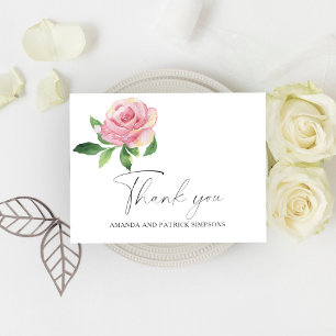 Cartão Postal Rosa - Agradecimento de Casamento