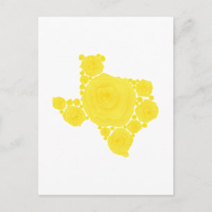 Cartão Postal Rosa Amarela do Texas