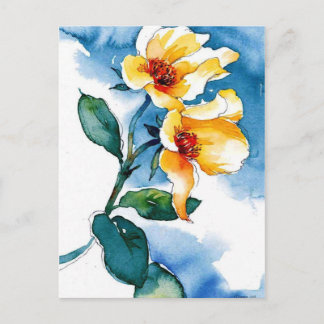 Cartão Postal rosa azul