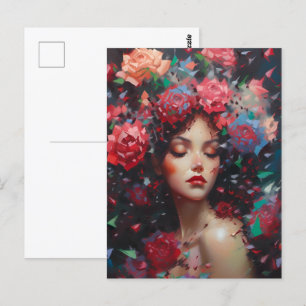 Cartão Postal Rosa Baccara