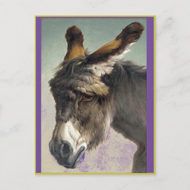 Cartão Postal Rosa Bonheur, A Cabeça de um Burro, Arte Fina,  (Frente)