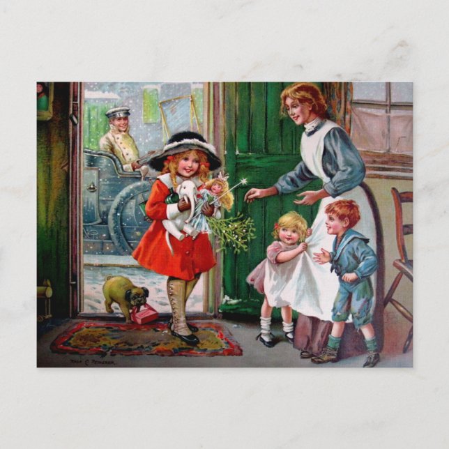 Cartão Postal Rosa C. Petherick: Presentes para os pobres (Frente)