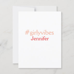 Cartão Postal Rosa claro de hashtag Bossbabe adiciona nome e che
