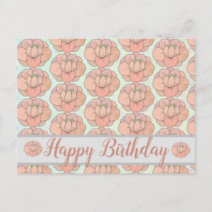 Cartão Postal Rosa damasco