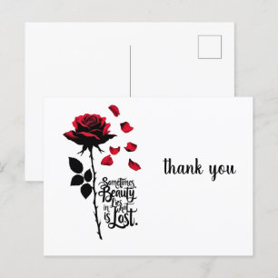 Cartão Postal rosa de queda