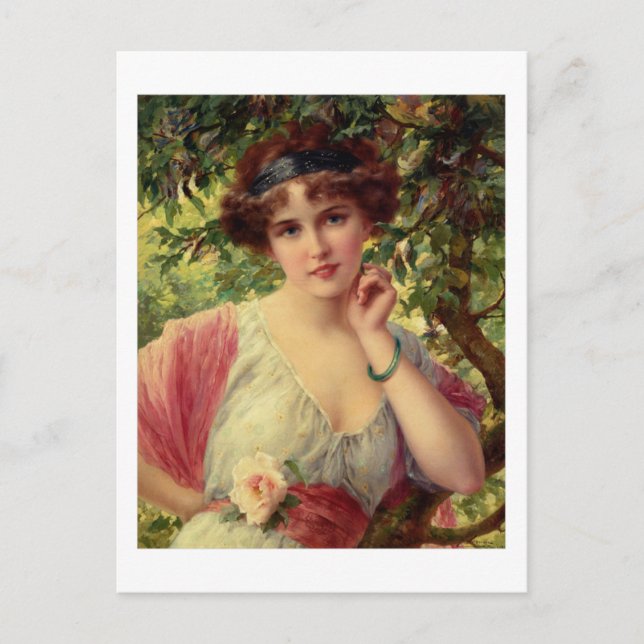 Cartão Postal Rosa de Verão - Émile Vernon (Frente)