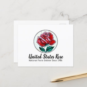 Cartão Postal Rosa dos Estados Unidos