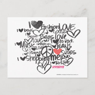 Cartão Postal Rosa dos grafites