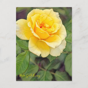 Cartão Postal Rosa Dourado Bunny [Cartão-postal]