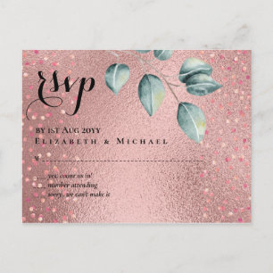 Cartão Postal Rosa Dourado Eucalyptus Deixa Pêlos Olhar Sedes