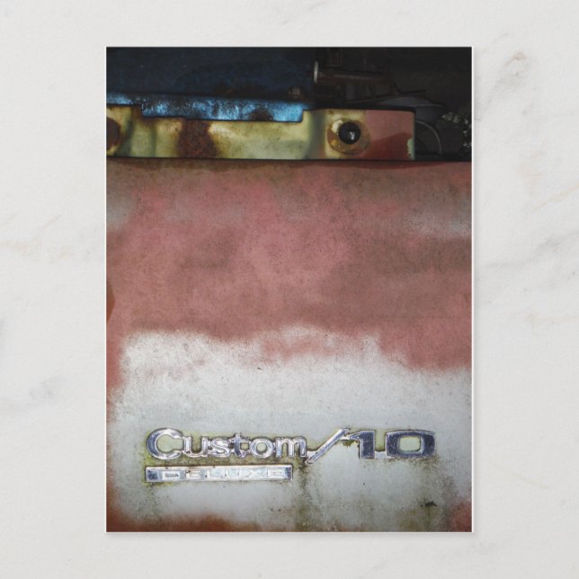 Cartão Postal rosa e branco deluxe personalizados (Frente)