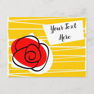 Cartão Postal Rosa espanhol Texto postcard paisagem