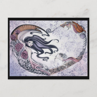 Cartão Postal Rosa Faery