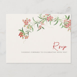 Cartão Postal Rosa Flor Silvestre Primavera Grinalda Casamento