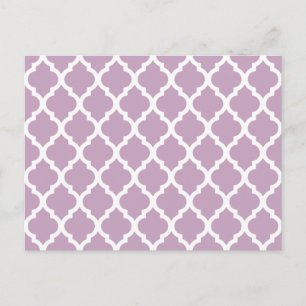 Cartão Postal Rosa Mauve Mist Azulejo Marroquino Trellis