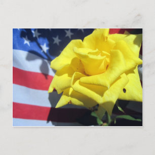 Cartão Postal Rosa Patriótico
