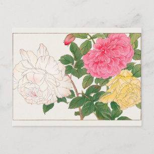 Cartão Postal Rosa por Tanigami Konan